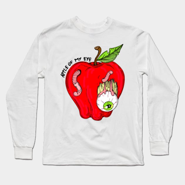 Apple of my eye Long Sleeve T-Shirt by Eyeballkid-